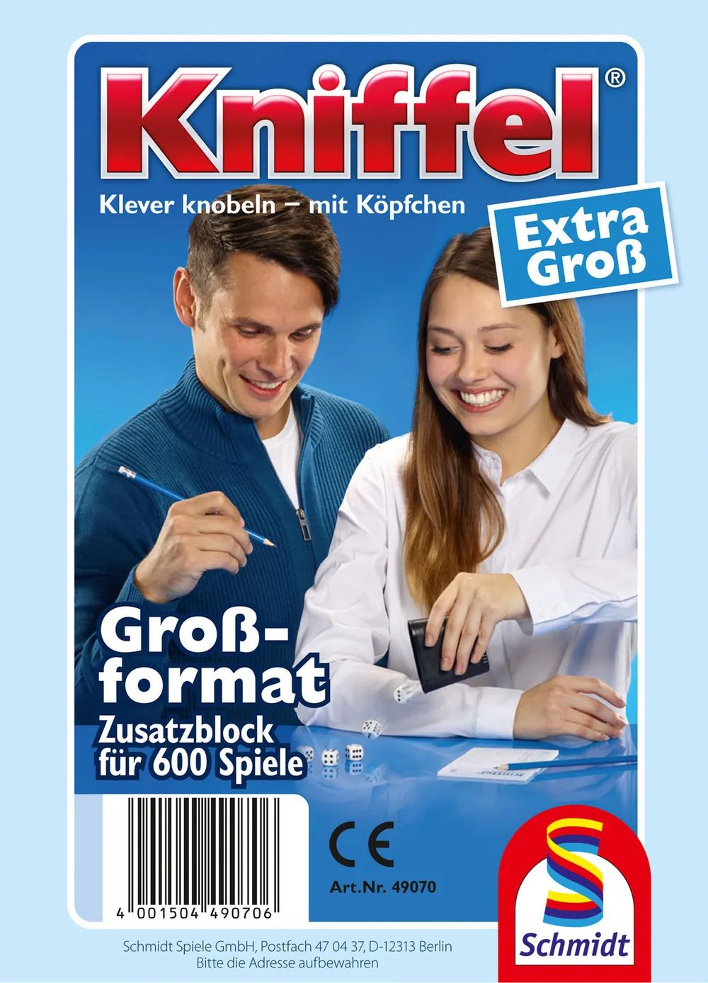 Schmidt Spiele GmbH Kniffelblock groß 100 Blatt