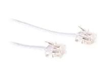 MicroConnect MPK182W - 2 m - RJ11 - RJ11 - Weiß - Male connector / Male connector - Flach