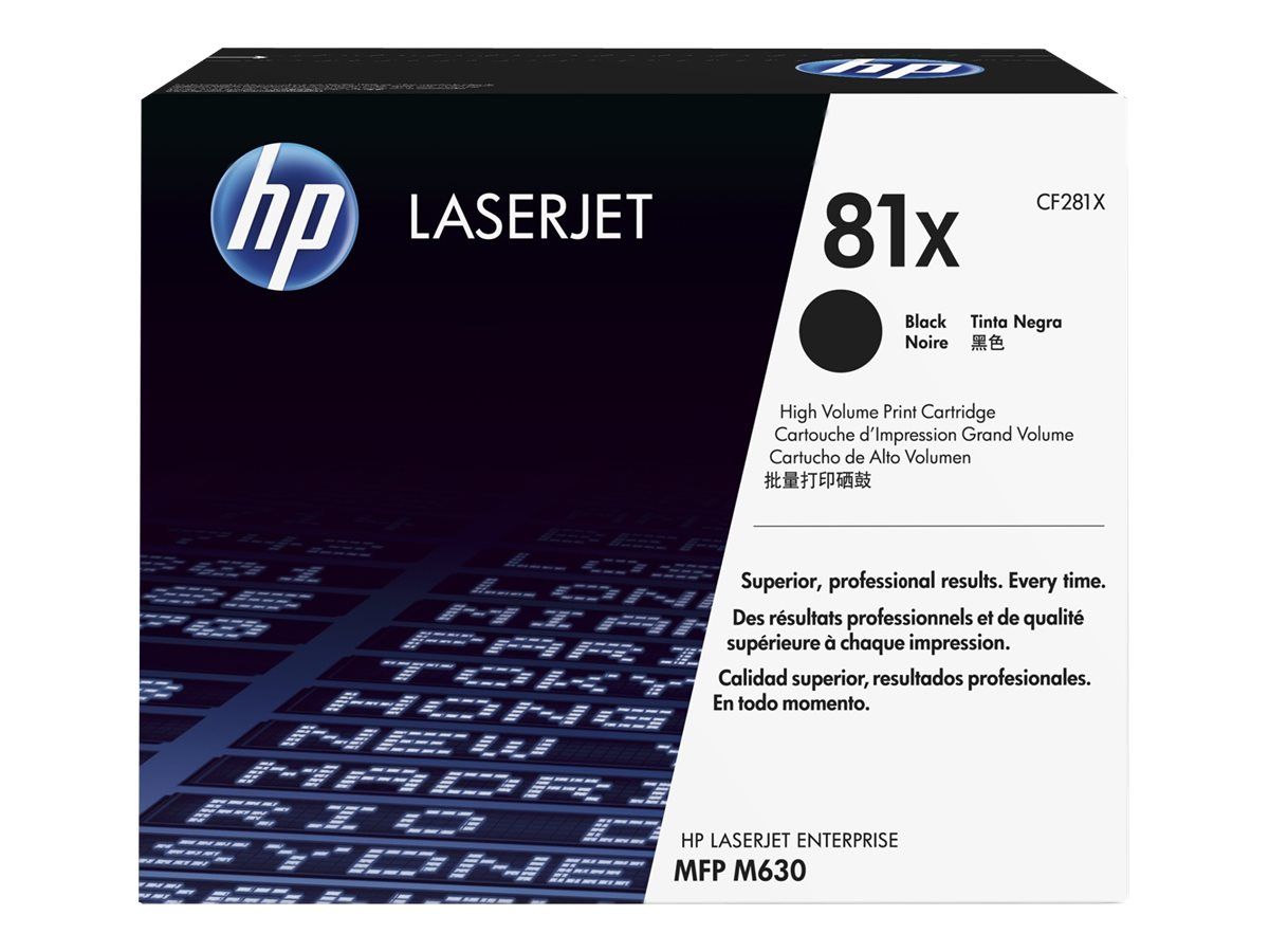 HP 81X - Hohe Ergiebigkeit - Schwarz - original - LaserJet - Tonerpatrone (CF281X)