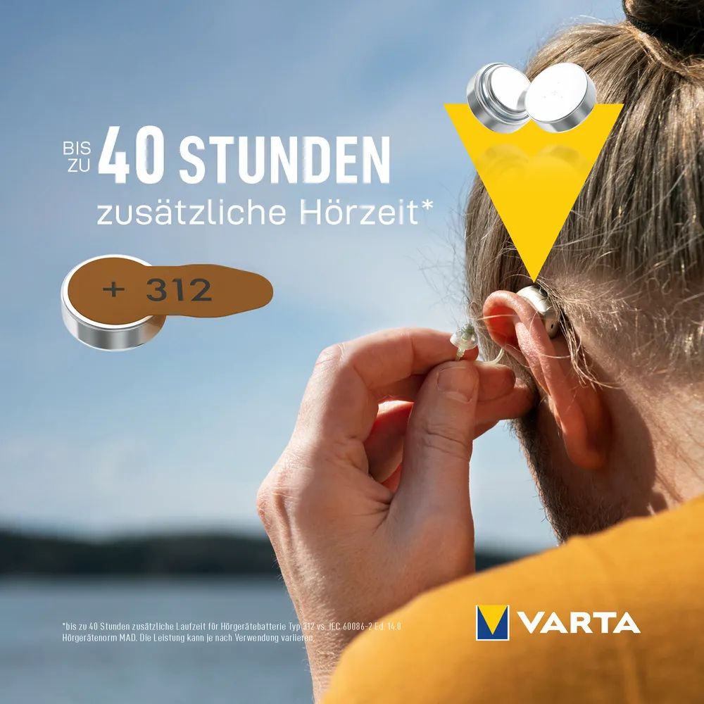 VARTA Hearing Aid Batteries 312 Blister 8