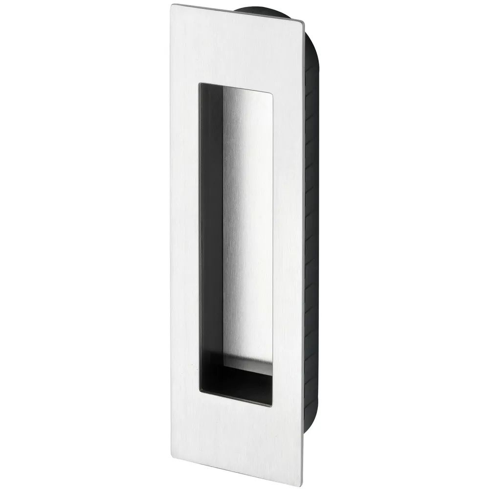 MARCHESI Schiebetürmuschel eckig 155 x 45 x 2 mm, Edelstahl matt