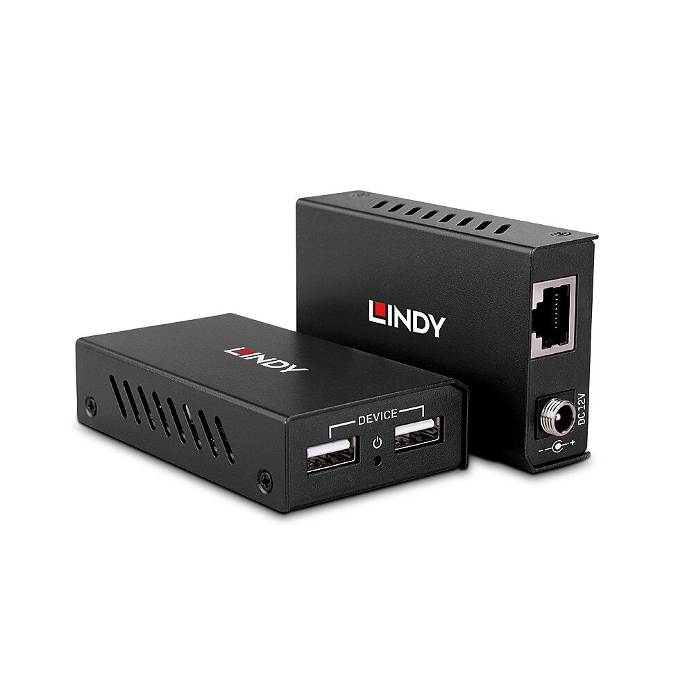 Lindy 2 Port USB 2.0 Cat. 6 Extender - Kabel - Digital/Daten
