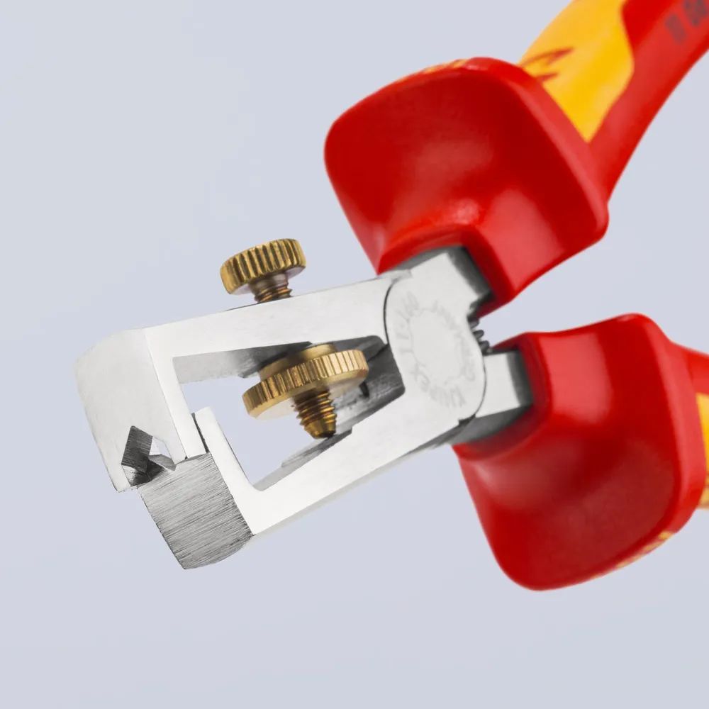 KNIPEX 11 06 160 T Abisolierzange mit Öffnungsfeder, universal isoliert mit 2K-Hüllen 160 mm