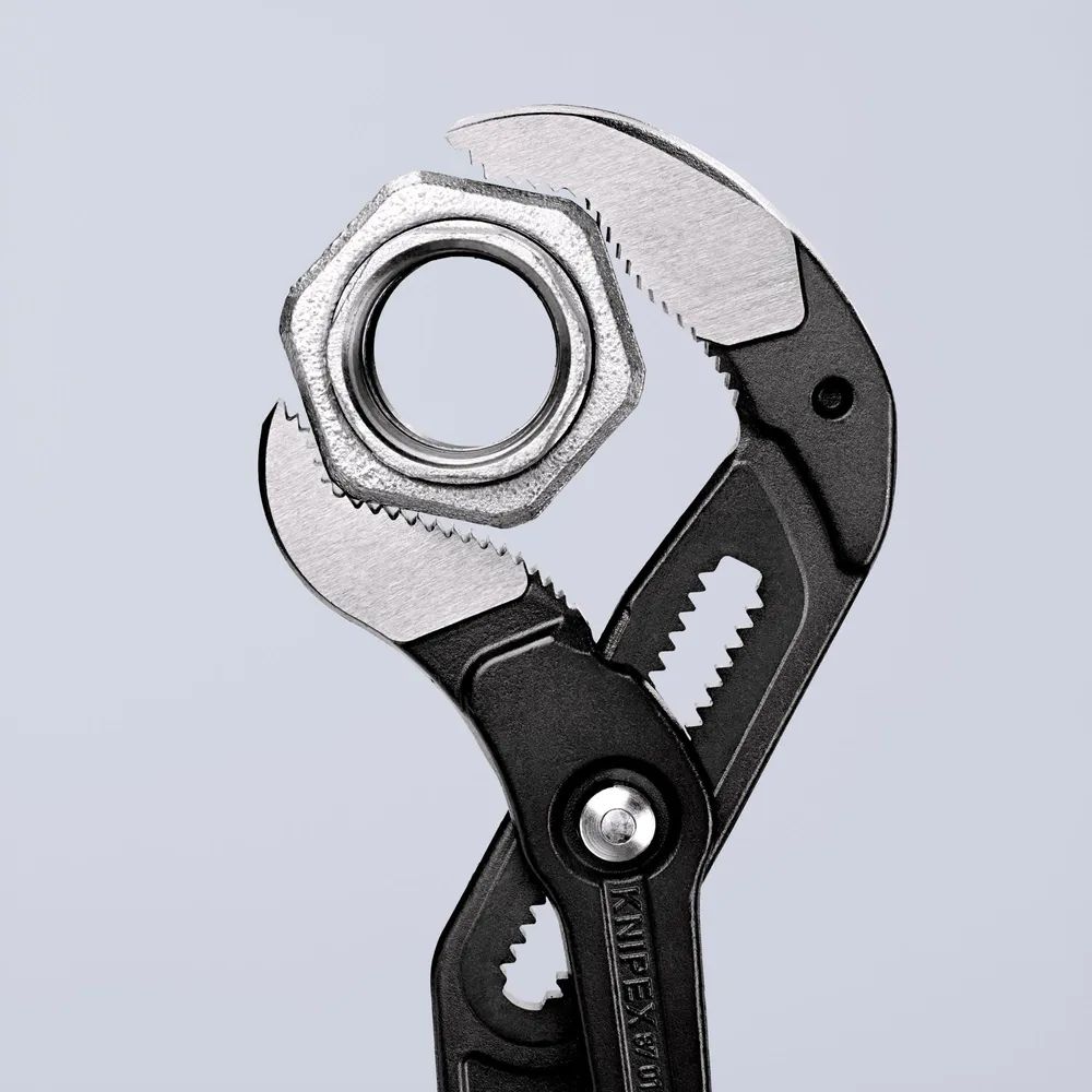KNIPEX Cobra® XXL Rohr- und Wasserpumpenzange mit rutschhemmendem Kunststoff überzogen grau atramentiert 560 mm