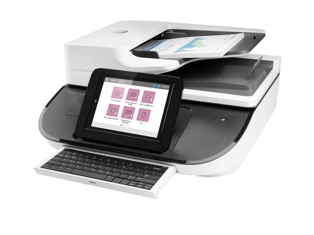 HP Digital Sender Flow 8500fn2 - Dokumentenscanner - Flachbettscanner: CCD / ADF: CIS - Duplex - 216 x 864 mm - 600 dpi - bis zu 100 Seiten/Min. (einfarbig)
