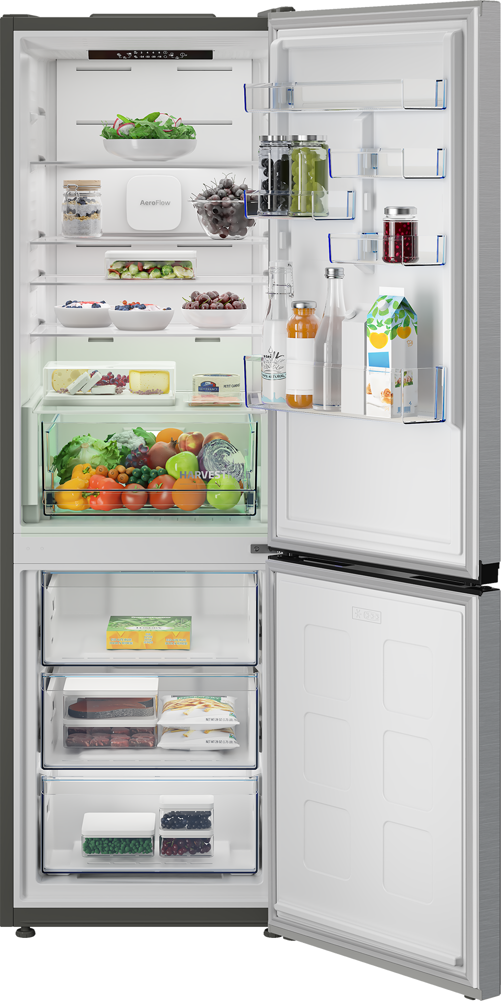 Beko B5RCNA376HXB Kühl-/Gefrierkombination, Nutzinhalt:370 L, - Edelstahllook