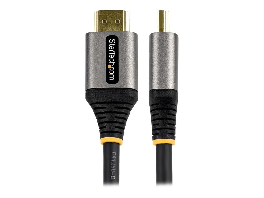 StarTech.com 4 m 8K HDMI 2.1 Kabel - 8K 60Hz/4K 120Hz HDR10+ eARC - Ultra High Speed - HDMI-Kabel mit Ethernet - HDMI männlich zu HDMI männlich - 4 m - abgeschirmt - Grau, Schwarz - passiv, Support von 4K 120 Hz, unterstützt 8K 60 Hz (7680 x 4320)