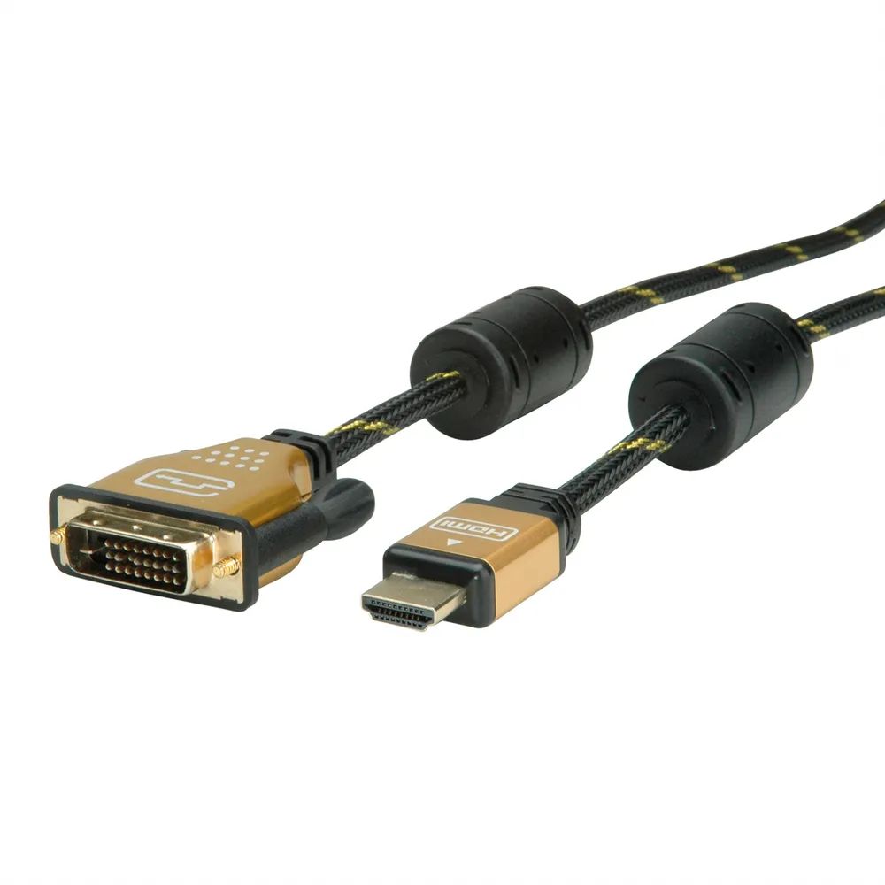 ROLINE GOLD Monitorkabel DVI (24+1) - HDMI, ST/ST, 1 m