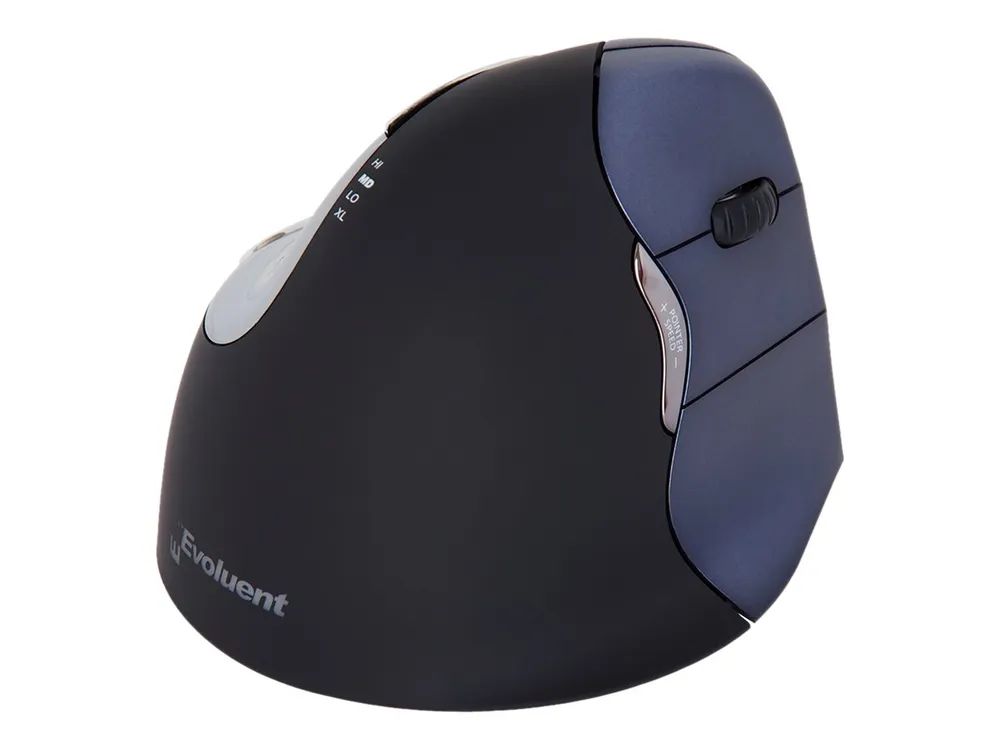 Evoluent VerticalMouse 4 Right Wireless - Vertikale Maus - 6 Tasten - kabellos - 2.4 GHz - kabelloser Empfänger (USB)