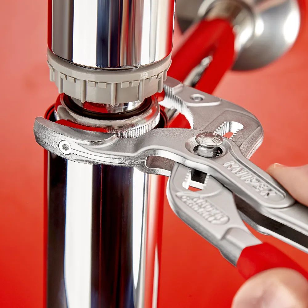 KNIPEX 81 13 250 Siphon- und Connectorenzange "SpeedGrip" mit rutschhemmendem Kunststoff überzogen verchromt 250 mm