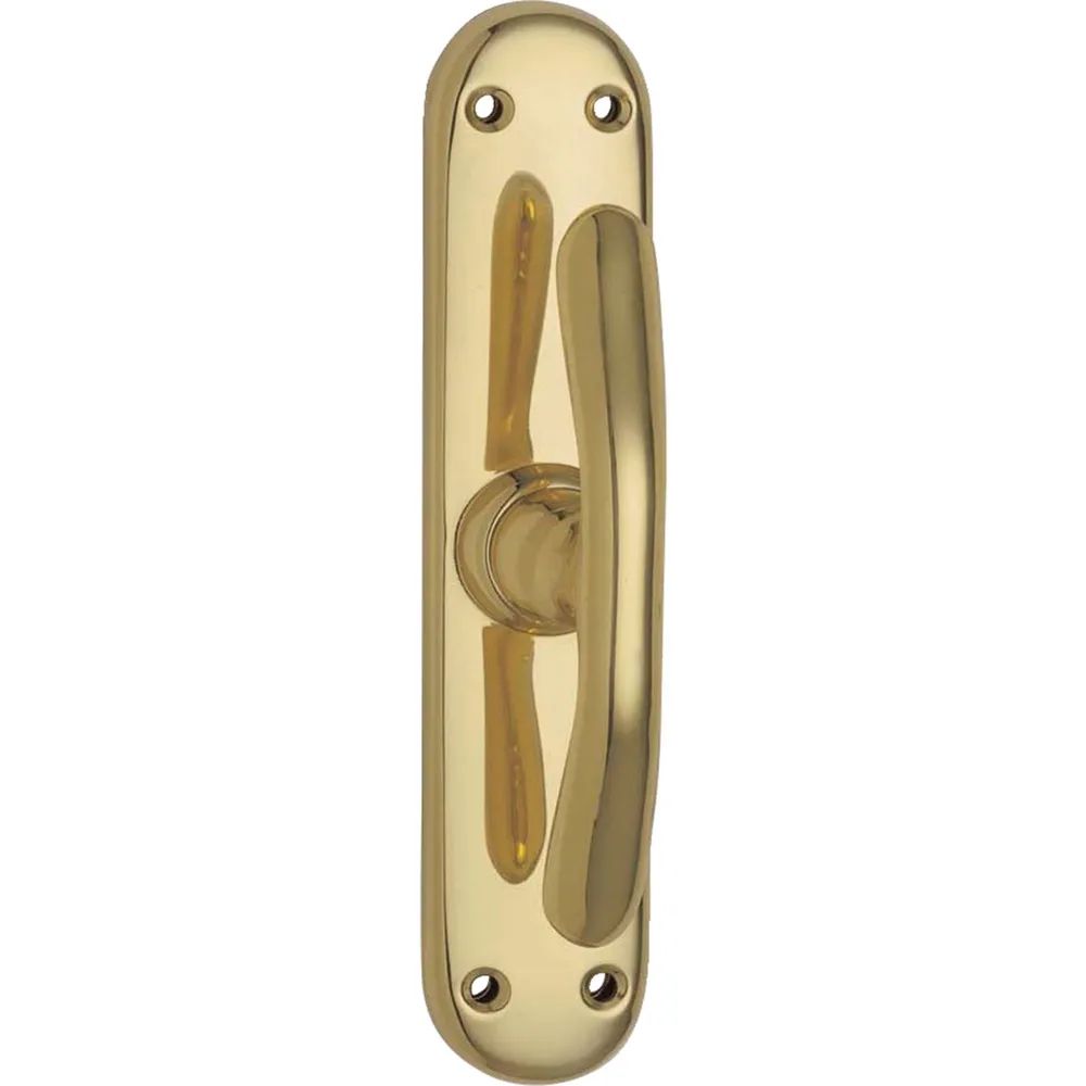 GRUNDMANN Fenstertrieb ELEGANT 521 - gebogen, Messing poliert