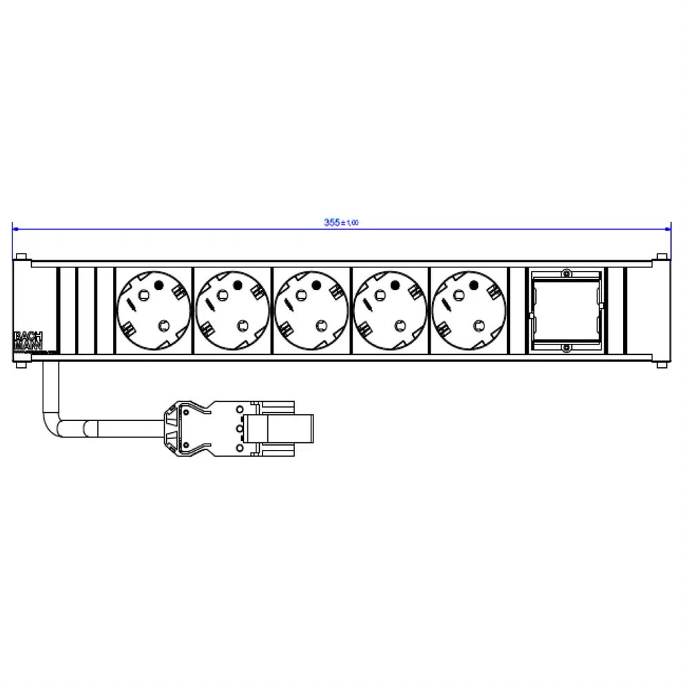 BACHMANN CONI Large 5x Schutzkontakt 1x ABD