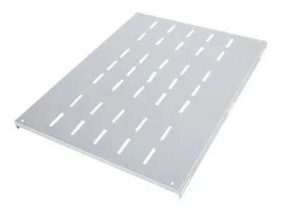 IC Intracom Intellinet 19" Fixed Shelf, 1U, 800mm Depth, Heavy-Duty, Max 100kg, Grey - Rack - Regal - Grau, RAL 7035 - 1U - 48.3 cm (19")