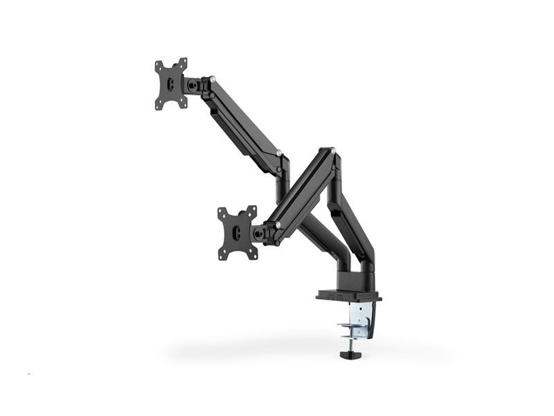 DIGITUS Dual Monitorhalter mit Gasdruckfeder und Klemmbefestigung