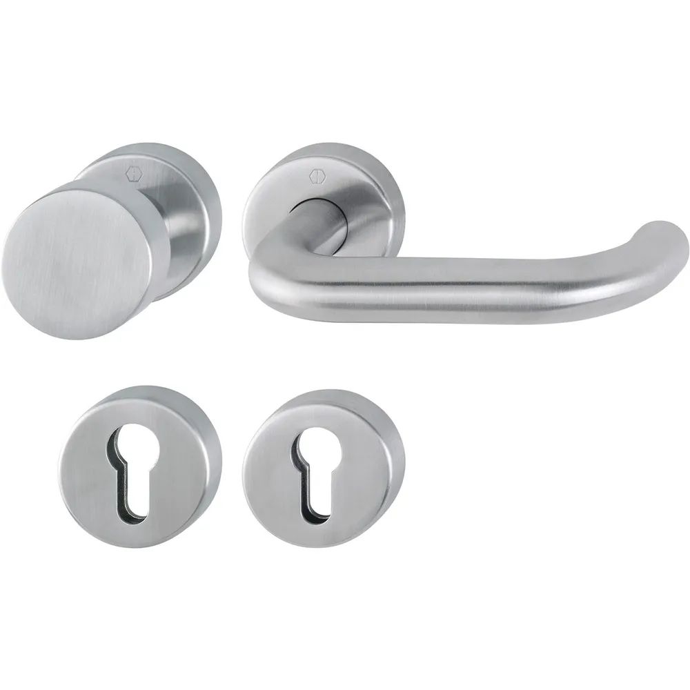 Hoppe FH-Wechselgarnitur PARIS Sertos DIN - auf Rosette PZ, 40 - 65 mm, Edelstahl matt