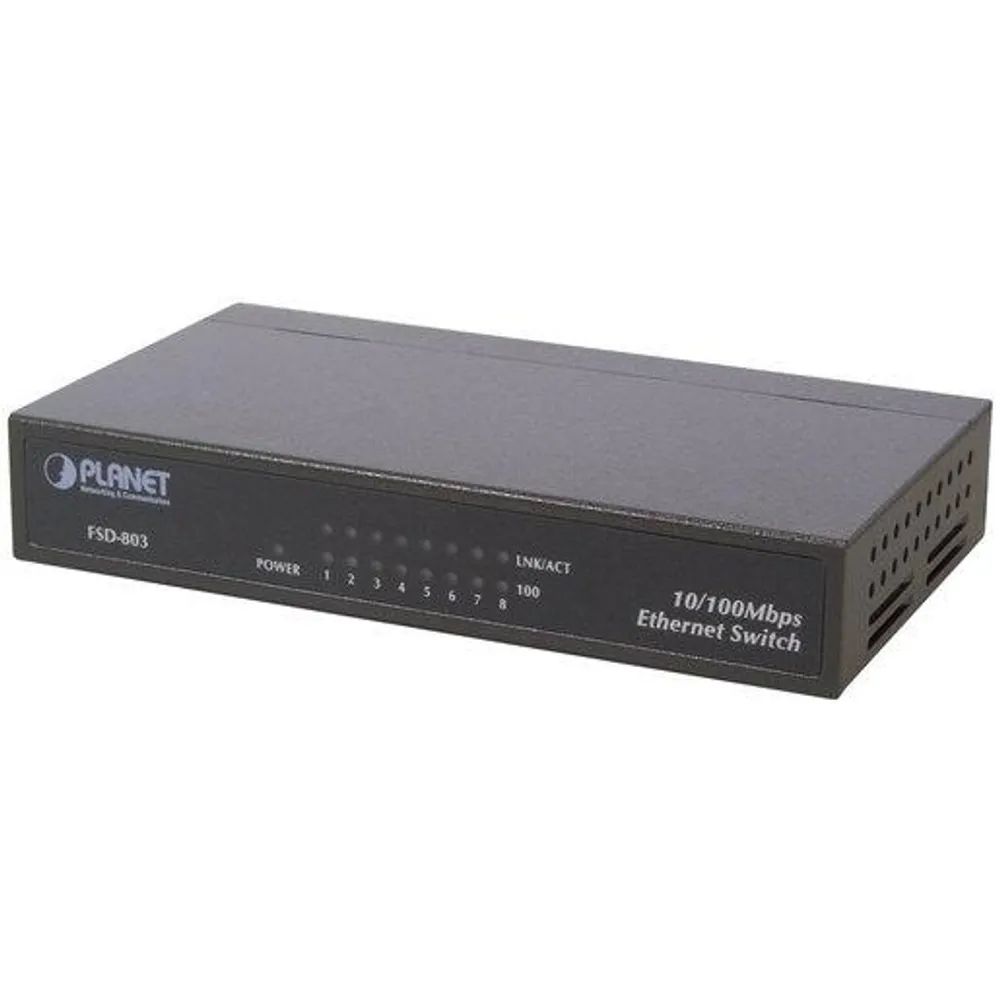 Planet 8-PORT-SWITCH METALL-GEHÄUSE / PLANET FSD-803 10/100MBIT PL-FSD-803