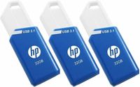 HP PNY x755w Triple Pack - 32 GB - USB Typ-A - 3.2 Gen 1 (3.1 Gen 1) - 75 MB/s - Dia - Blau - Weiß