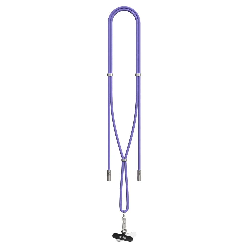 Aqiila Lanyard mit integriertem Ladekabel USB-C auf Lighning violett
