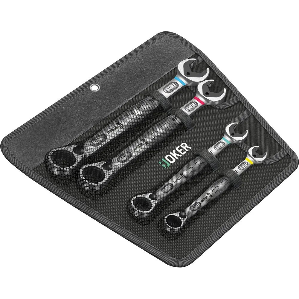 WERA Maulschlüssel-Satz mit Ringratsche Joker Switch 4-teilig