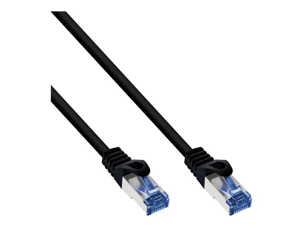 InLine Patchkabel - Cat.6A - S/FTP - PE outdoor - schwarz - 1,5m