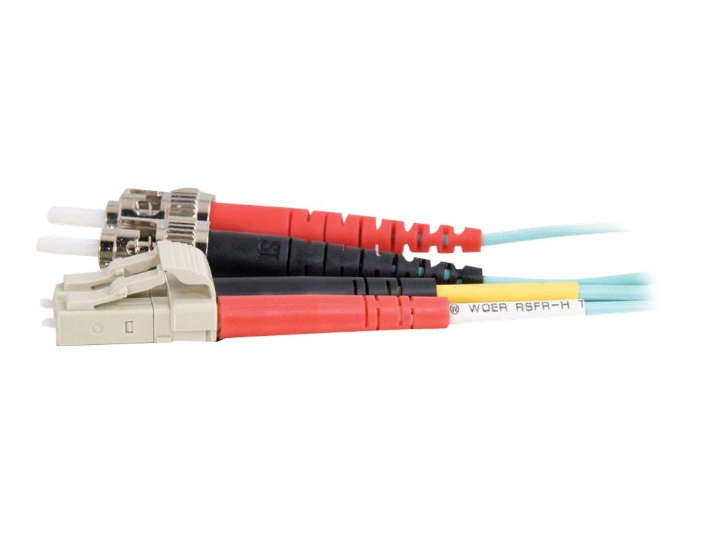C2G LC-ST 10Gb 50/125 OM3 Duplex Multimode PVC Fiber Optic Cable (LSZH)