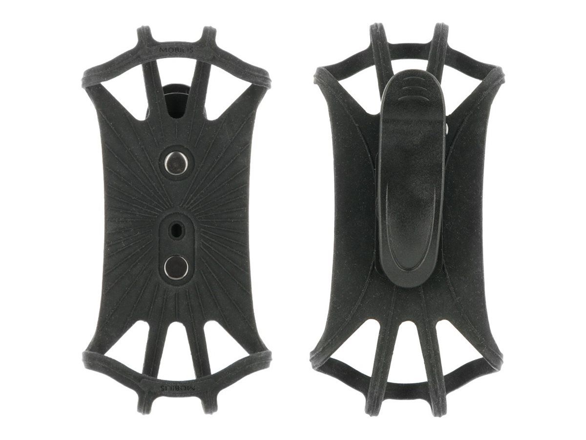 Mobilis Gürtel-Clip für Handy - universal, drehbar um 90°, mit Silikonhalter