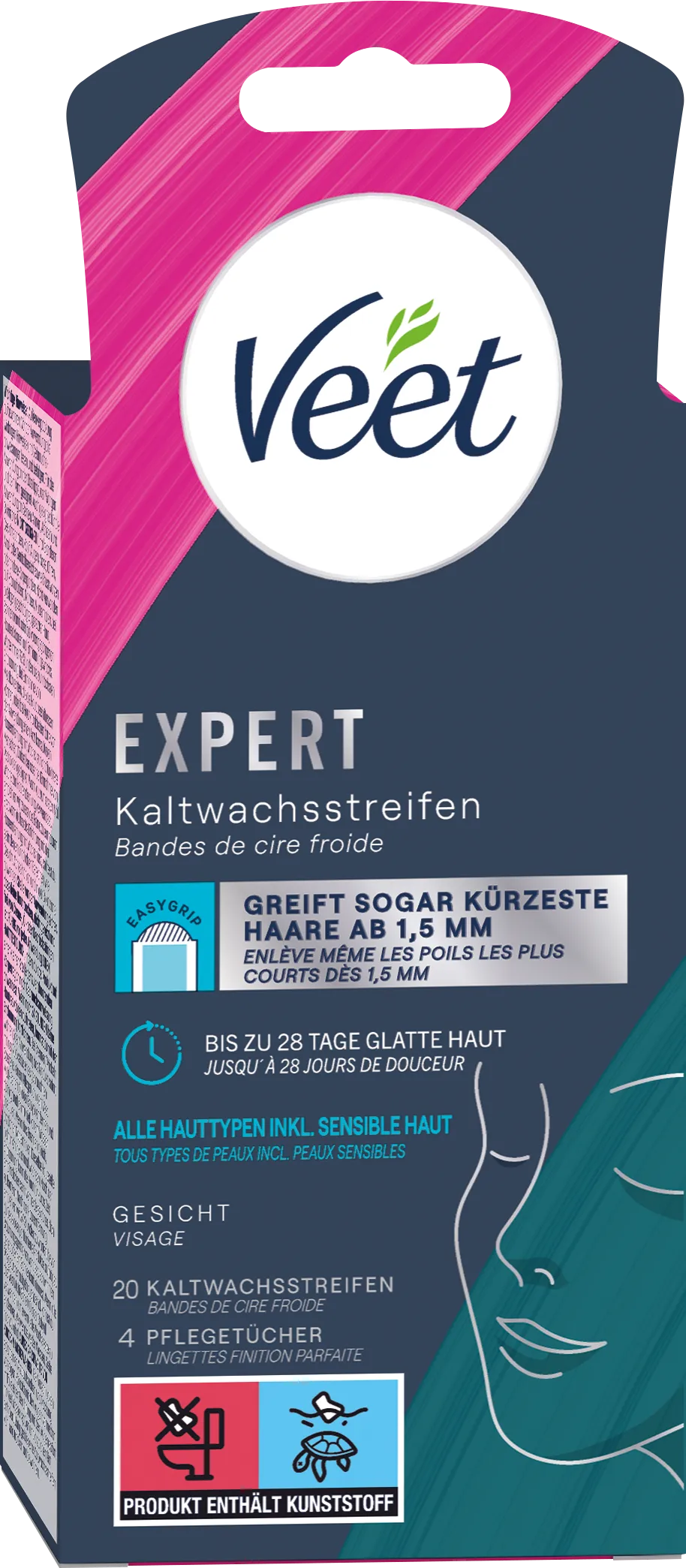 Veet Kaltwachsstreifen EXPERT Gesicht 20er