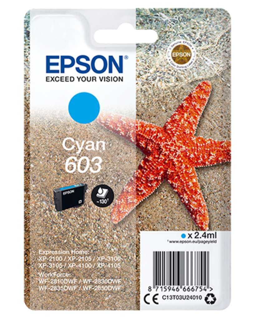 Epson 603 Tinte Seestern Single, Standard, cyan