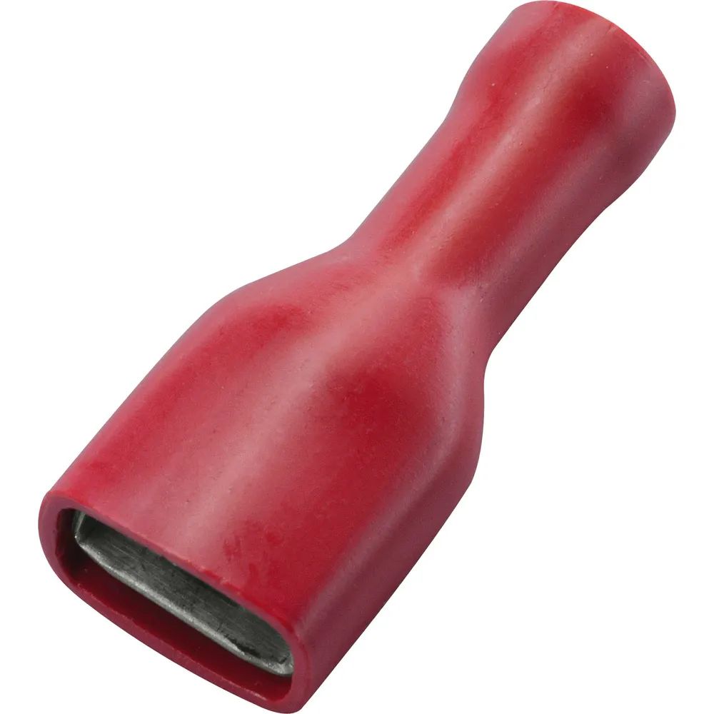 Edler Systems Kabeltechnik GmbH Flachsteckhülse 6.3x0,8 Querschnitt 0,5 - 1,5 mm² vollisoliert rot