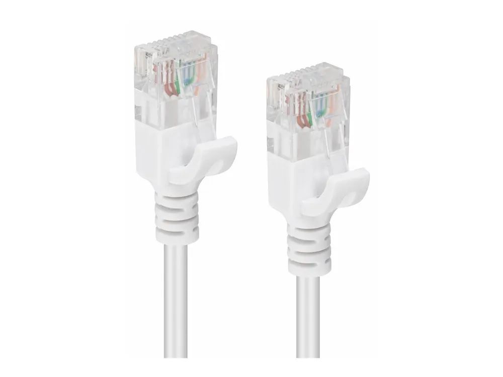 MicroConnect V-UTP6005W-SLIM - 0,5 m - Cat6 - U/UTP (UTP) - RJ-45 - RJ-45 - Weiß