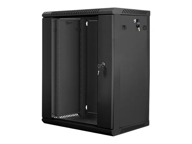 Lanberg Schrank Netzwerkschrank - geeignet für Wandmontage - Schwarz, RAL 9004 - 15U - 48.3 cm (19")