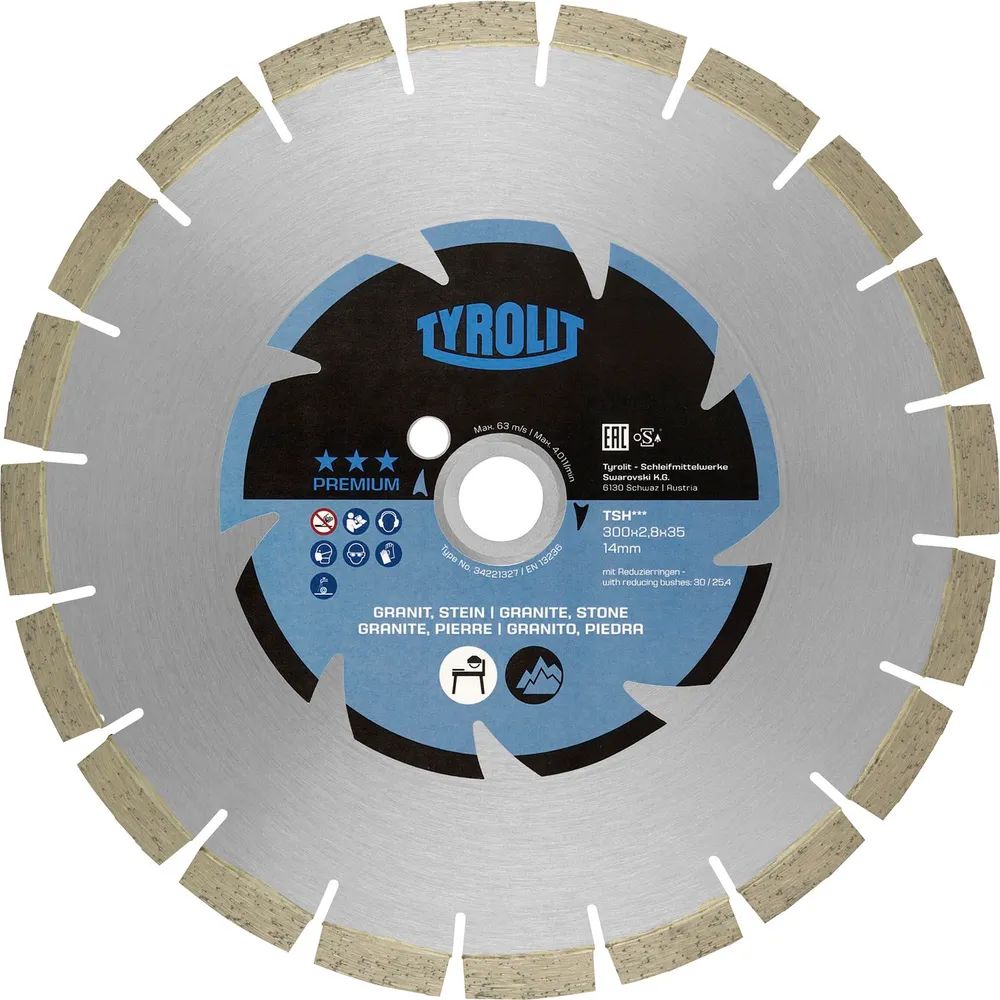 TYROLIT Diamant-Nassschnitttrennscheibe Premium TSH*** 350 x 2.8/14 mm