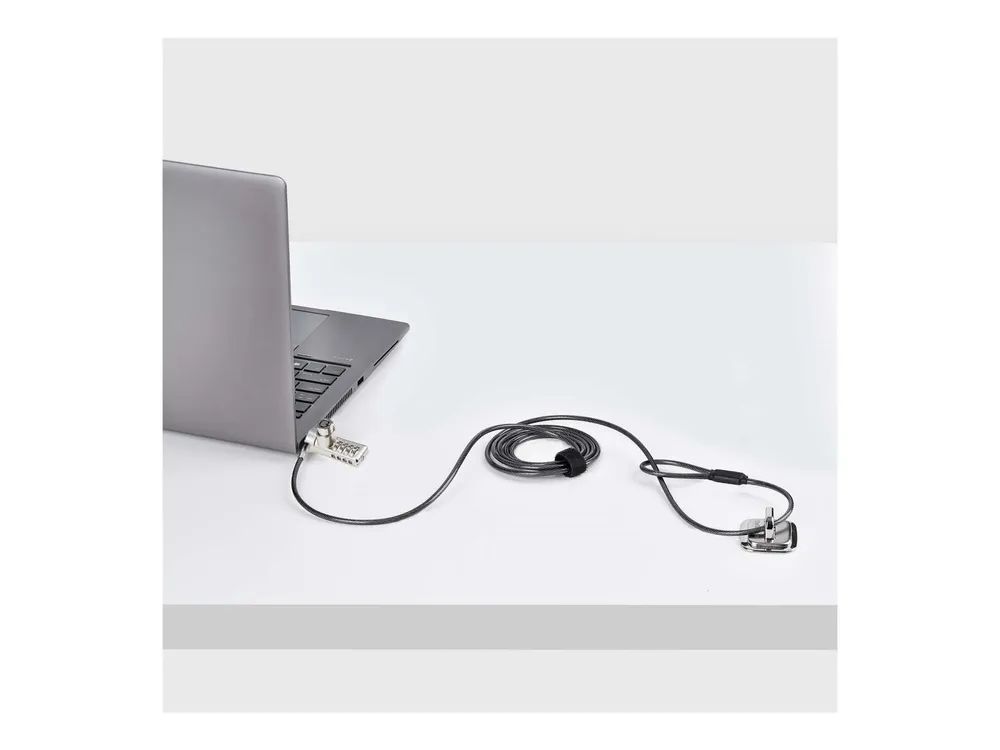 StarTech.com 10-Pack Dual-Access Laptop Lock, 6.5ft (2m)