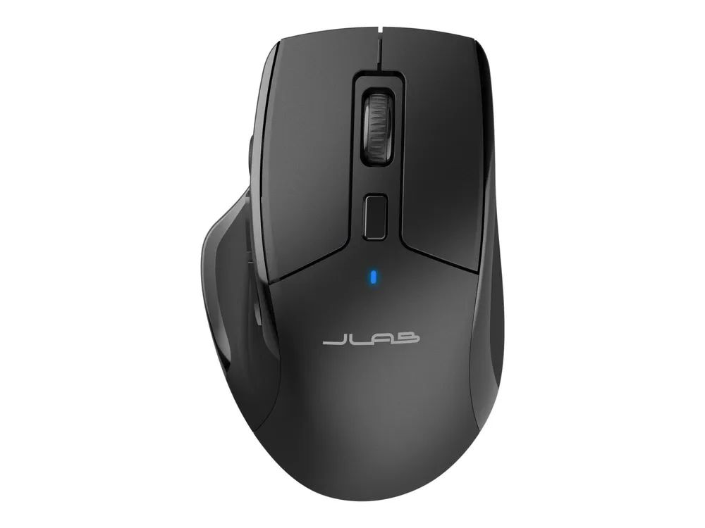 JLAB Audio JLab JBuds - Maus - ergonomisch - optisch - 7 Tasten - kabellos - 2.4 GHz, Bluetooth 5.2 - kabelloser Empfänger (USB)