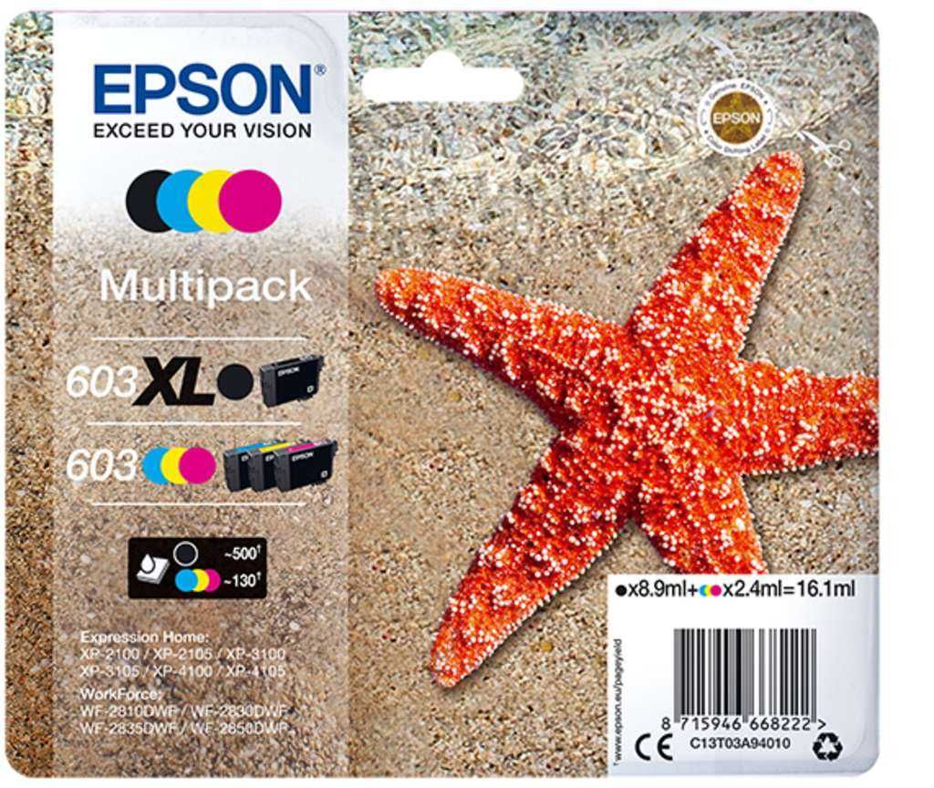 Epson 603 Tinte Seestern Multi, XL, 4 Farben