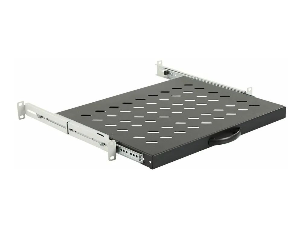 Lanview by Logon - Rack-Schieberegal - d=800 - Schwarz, RAL 9005 - 1U - 48.3 cm (19")