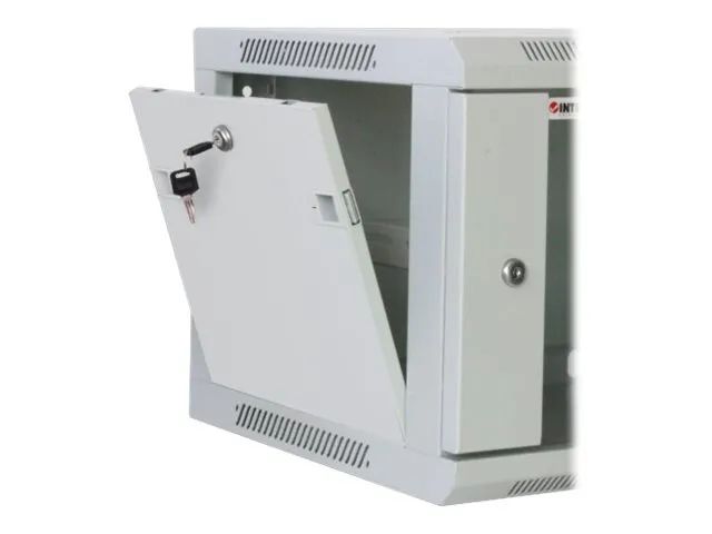 Intellinet Network Cabinet, Wall Mount (Standard), 15U, Usable Depth 350mm/Width 540mm, Grey, Assembled, Max 60kg, Metal & Glass Door, Back Panel, Removeable Sides,Suitable also for use on desk or floor, 19",Parts for wall install (eg screws/rawl plu