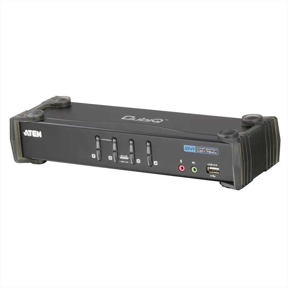 ATEN CubiQ CS1764A - KVM-/Audio-Switch - 4 x