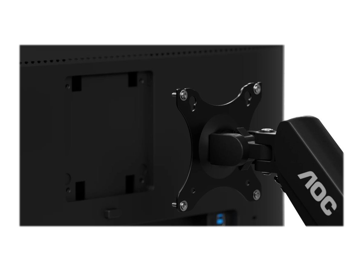 AOC AD110D0 - Befestigungskit - einstellbarer Arm - für 2 LCD-Displays - Aluminiumlegierung - Schwarz - Bildschirmgröße: bis zu 68,6 cm (bis zu 27 Zoll)