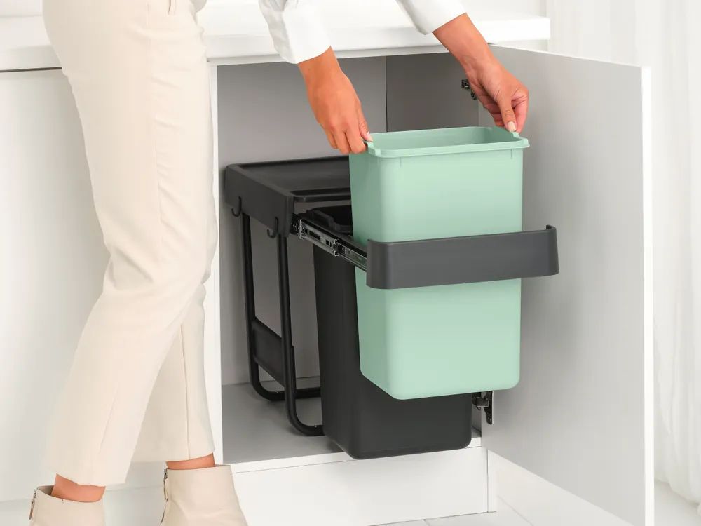 Brabantia Sort&Go Einbaumülleimer, 2 x 15l - Dark Grey