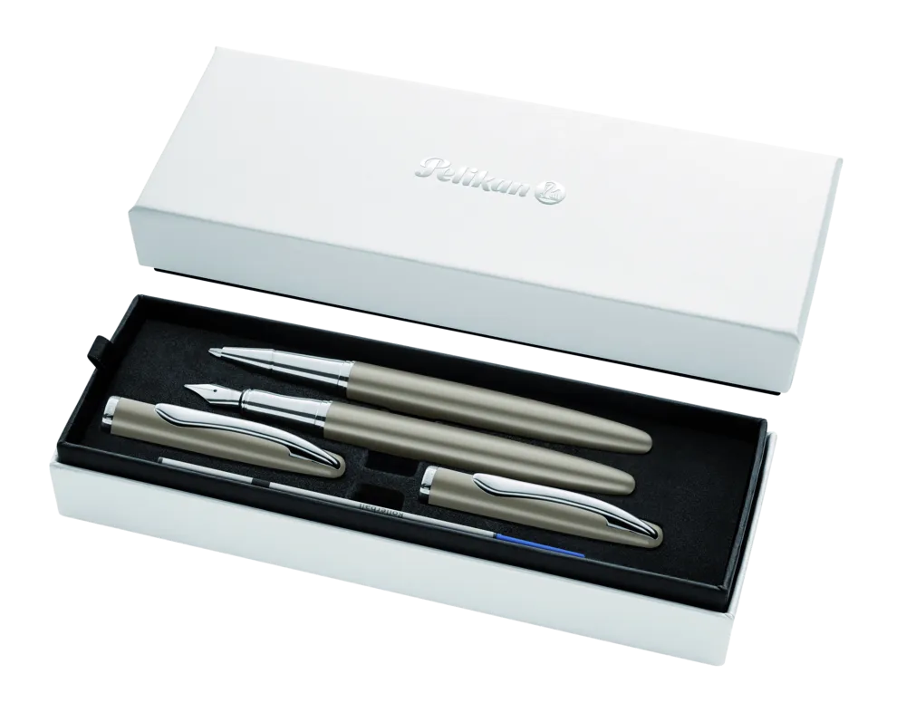 Pelikan Füllhalter & Roller Jazz® Noble Elegance im Set, Taupe