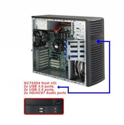 Supermicro Mid-Tower 4x3.5" fixed drive Redundant - Midi/Minitower - ATX