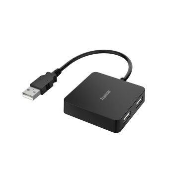 Hama USB-Hub, 4 Ports, USB 2.0, 480 Mbit/s