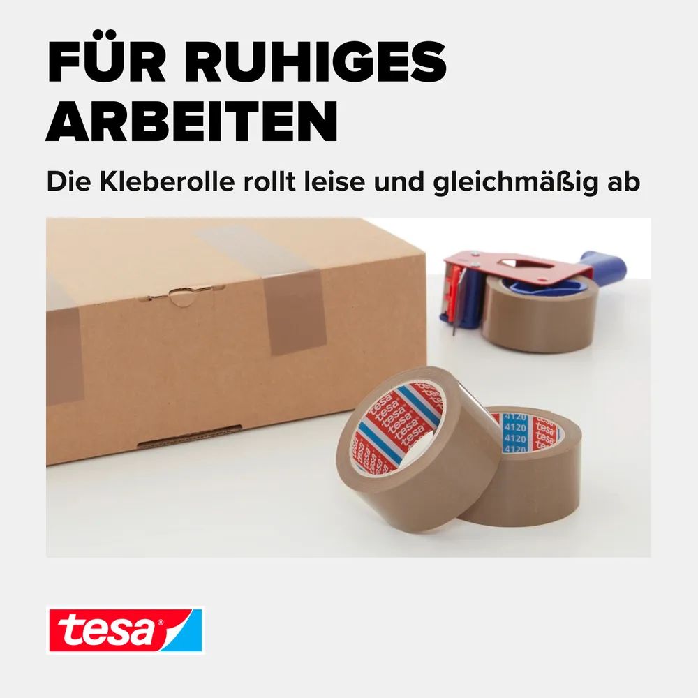 tesa® Tesapack Set – 2 Rollen Packband & 1 Abroller – Transparent – Vorteilspack