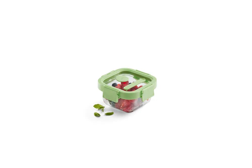 Lékué Quadratisches Vorratsglas, 320 ml - Green