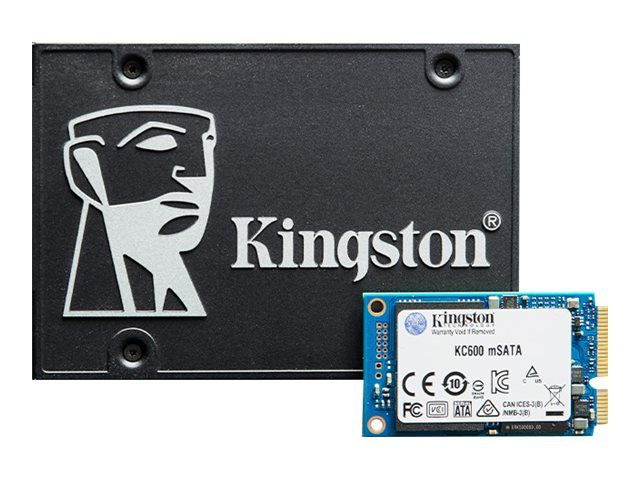 Kingston KC600 - SSD - verschlüsselt - 1024 GB - intern - mSATA - SATA 6Gb/s - 256-Bit-AES - TCG Opal Encryption, Self-Encrypting Drive (SED)