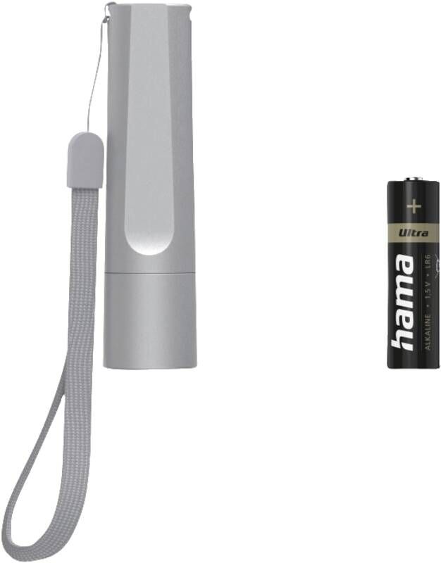 Hama LED-Taschenlampe "FL60", mit Batterien, Aluminium, 3 Modi