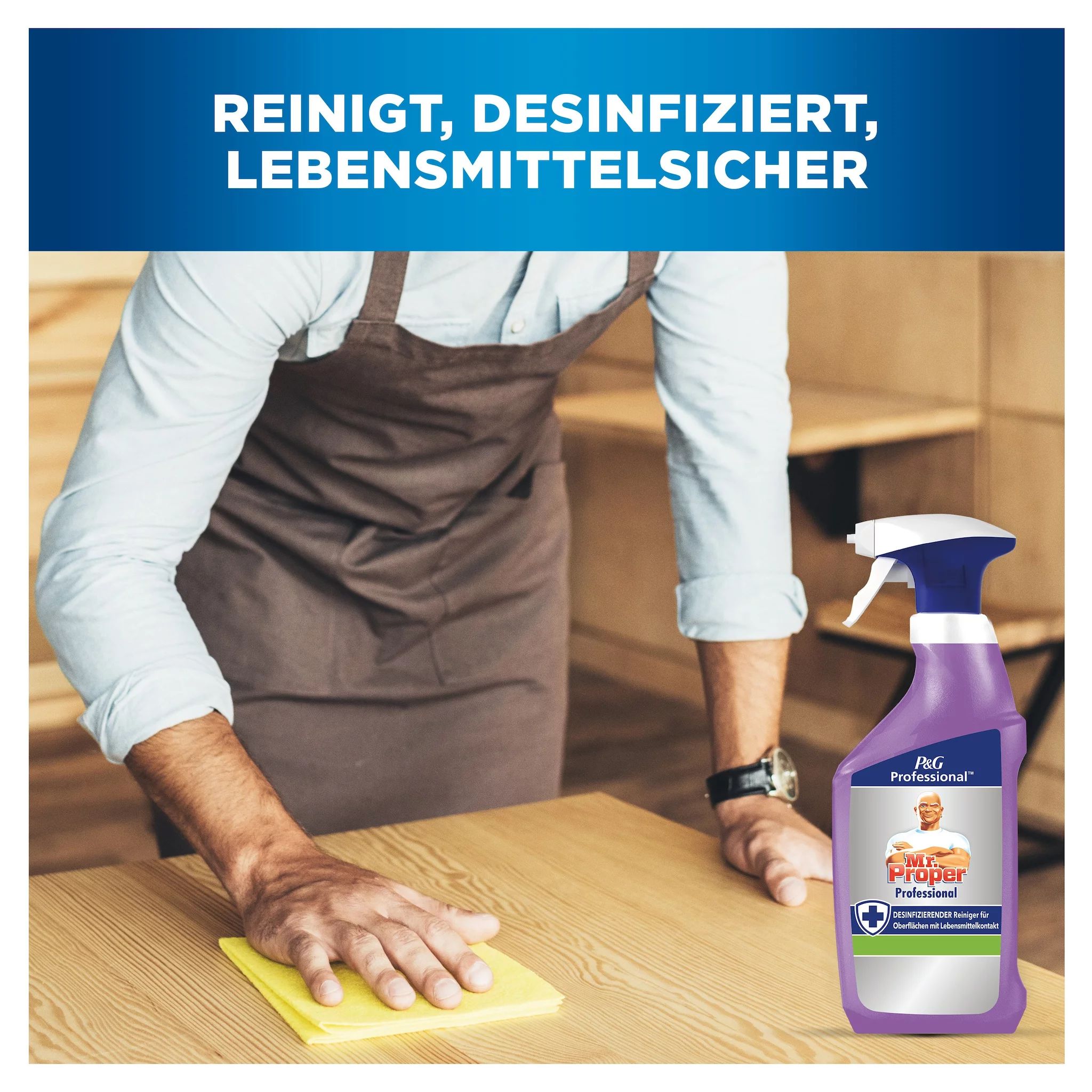 Mr. Proper Professional K7 Desinfizierender Reiniger (Oberflächen mit Lebensmittelkontakt)