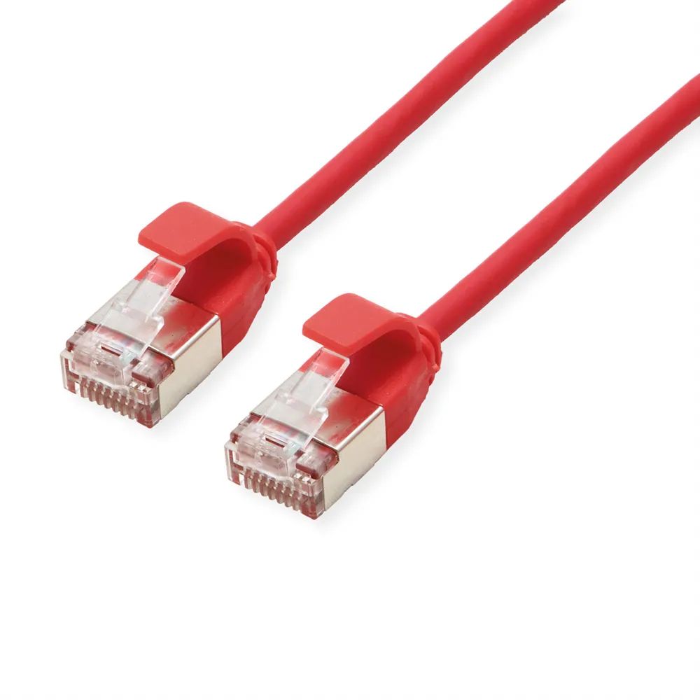 ROLINE U/FTP DataCenter Patchkabel Cat.6A (Class EA), LSOH, slim, rot, 0,3 m