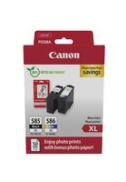 Canon PG-585XL/CL-586XL Photo Value Pack - 2er-Pack - Hohe Ergiebigkeit - Schwarz, Farbe (Cyan, Magenta, Gelb)